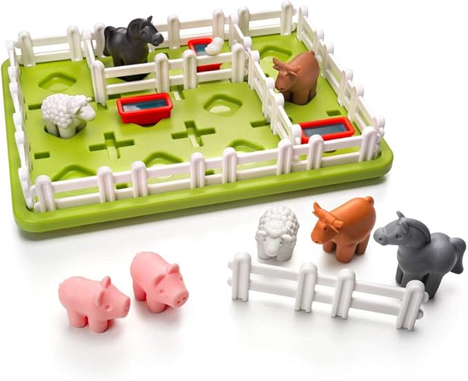 SmartGames Smart Farmer Board Game, a Fun, STEM Focused Cognitive Skill-Building Brain Game and Puzzle Game for Ages 4 and Up