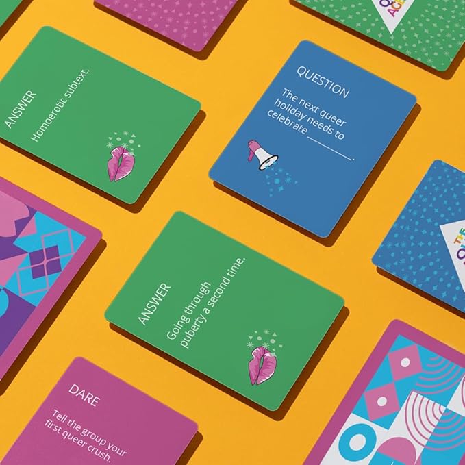 The Queer Agenda Party Game - 350 Sassy LGBTQ+ Cards for Hilarious Game Nights, Ages 17+, 3-10 Players, 30-60 Min Playtime, Made by Fitz Games