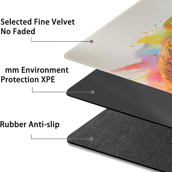 Board Game for TCG Playmat Table Mats Games Size 60X35 cm Mousepad Compatible for MTG RPG CCG Trading Card Game Play mats with 6 Dice (Playmat 138) Sloth