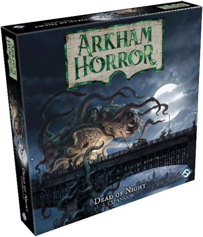 Arkham Horror The Dead of Night Board Game EXPANSION - New Scenarios, Investigators, and Horrors! Cooperative Mystery Game, Ages 14+, 1-6 Players, 2-3 Hour Playtime, Made by Fantasy Flight Games