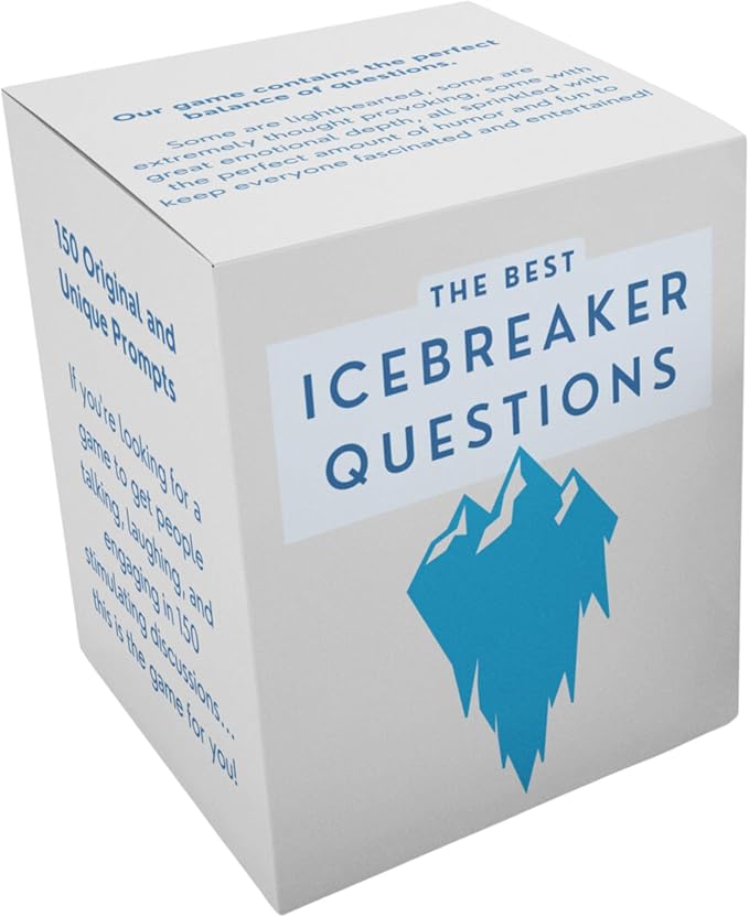 The Best Icebreaker Questions - Card Game™ - 150 Conversation Starters - Engaging - Family and Friends Party - Team-Building, Corporate, Get to Know You