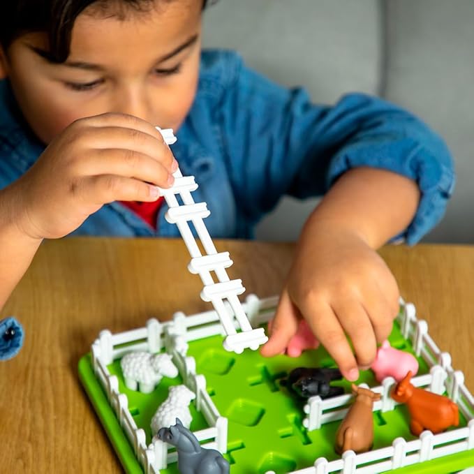 SmartGames Smart Farmer Board Game, a Fun, STEM Focused Cognitive Skill-Building Brain Game and Puzzle Game for Ages 4 and Up