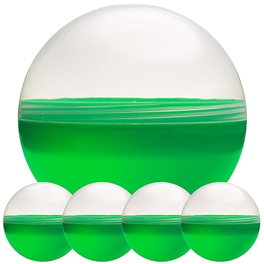 Big Claw Machine Capsules Translucent Green Plastic Sphere Party Favor Containers Round 5 pcs 6.3 inch Jumbo Plastic Christmas Ornaments Extra Large Gift Box Craft Party Supplies Vending Capsules
