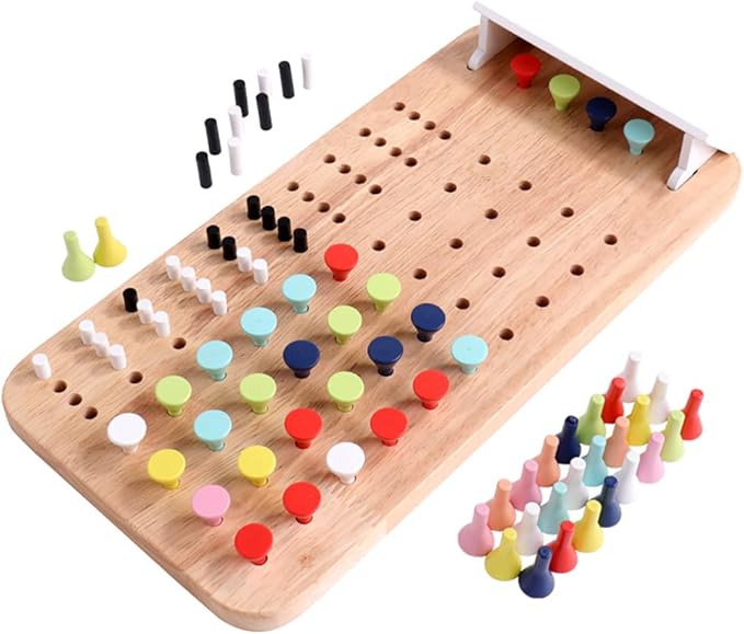 Code The Breaker Board Game - Wooden Kids Code Decipher Toy, Codemaker vs Codedecipher Guess Color Name Board Game for 7+ Ages Children, 2 Player Battle of Wits - Family Games