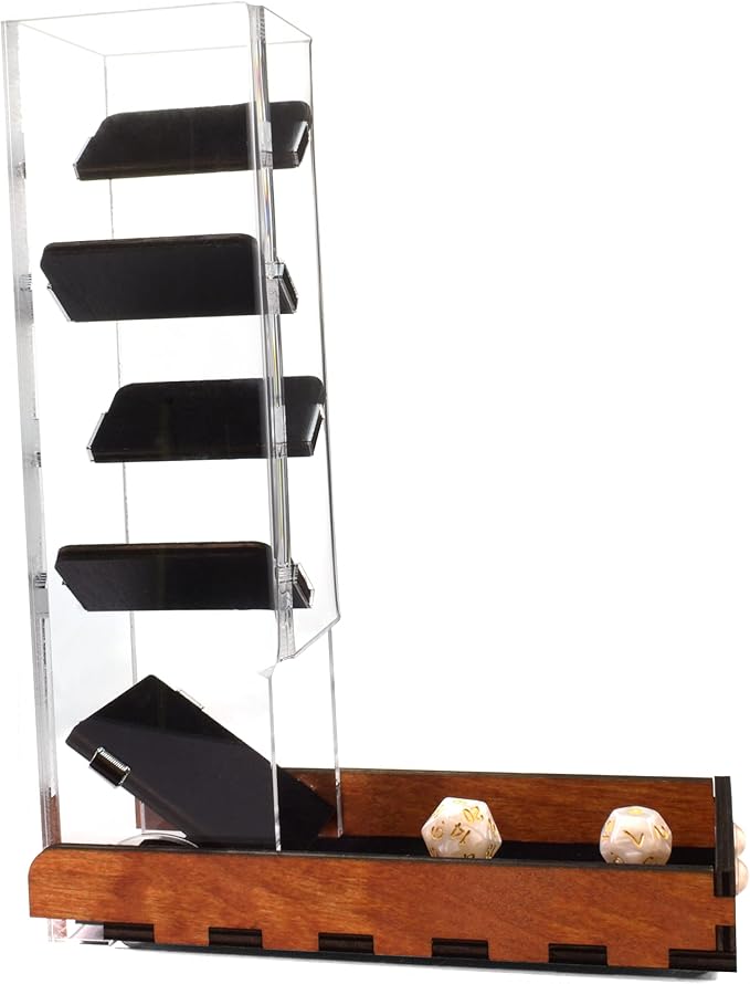 C4Labs Tall Velvet Lined Dice Tower - Softer Sound - Color Options (Tower W/Gunstock Tray)