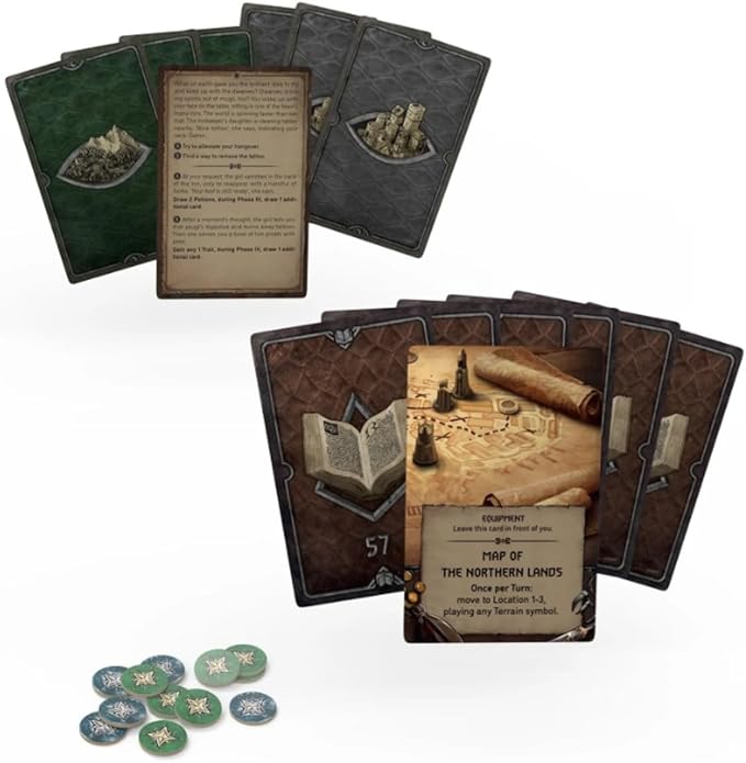 The Witcher Old World ADVENTURE PACK - Face New Challenges with 200 New Exploration Cards! Fantasy & Adventure Strategy Game for Adults, Ages 14+, 1-5 Players, 90-150 Min Playtime, Made by Go On Board
