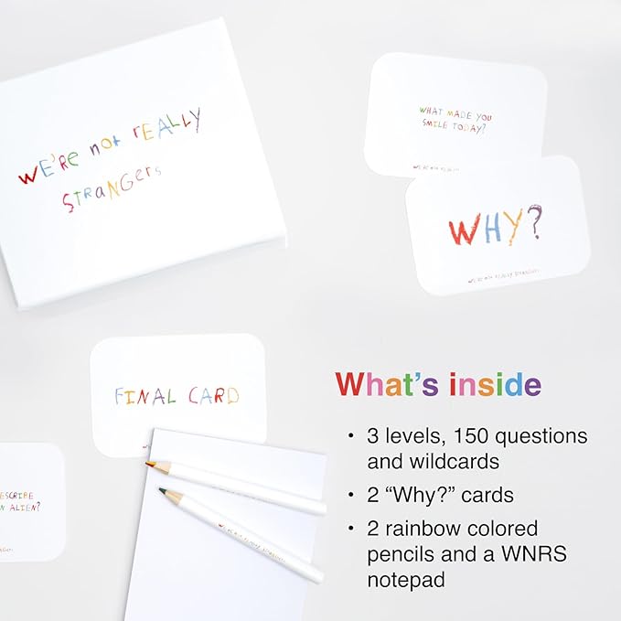 WE'RE NOT REALLY STRANGERS Kids Edition Card Game - 150 Conversation & Activity Cards for Kids, Adults, & Teens – for Fun Memorable Family Game Nights and Kid’s Party, Ages 5+, 2-6 Players