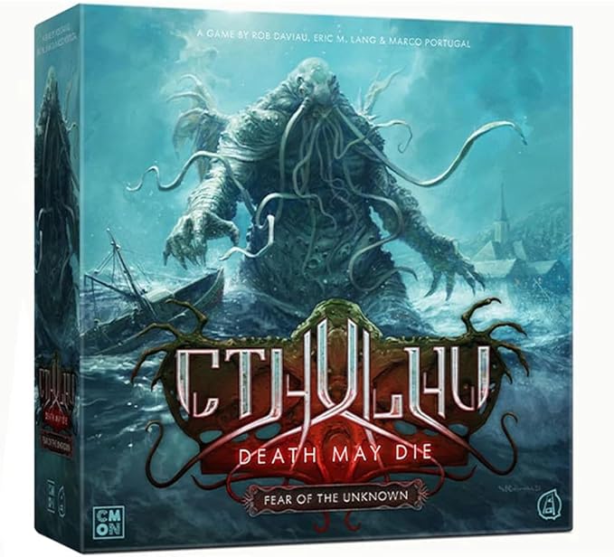 CMON Cthulu: Death May Die Fear of The Unknown Board Game Expansion - Horror Mystery Cooperative for Kids & Adults, Ages 14+, 1-5 Players, 90-120 Minute Playtime