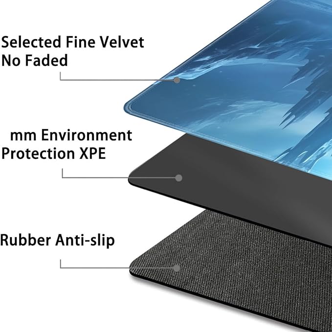 Board Game for TCG Playmat Table Mats Games Size 60X35 cm Mousepad Compatible for MTG RPG CCG Trading Card Game Play mats with 6 Dice (Playmat 135)