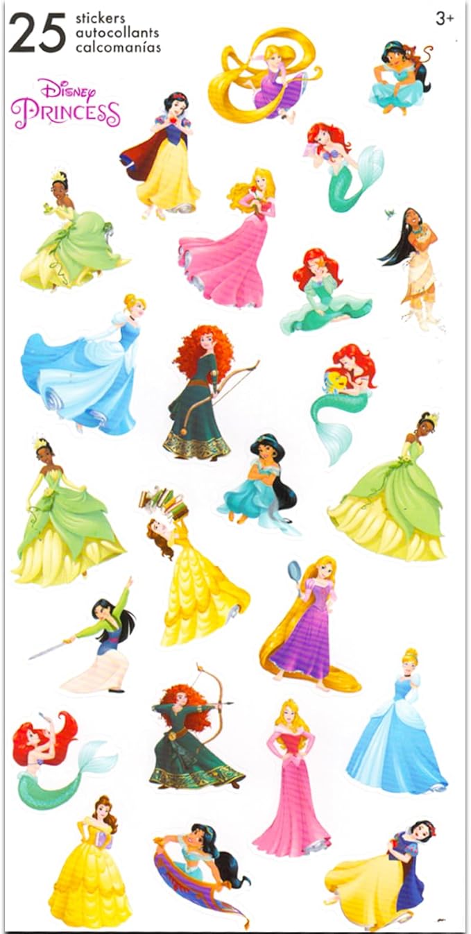 Disney Princess Pop Up Game - Bundle with Disney Princess Board Game with Pop Up Dice, Create-a-Face Stickers, More | Disney Princess Games for Girls