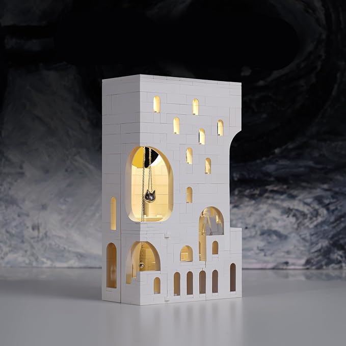 White Secret Realm No.9 Castle Building Block,Architecture Building Blocks(660PCS Gifts for Adults and Kids