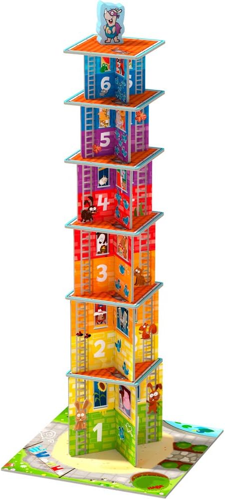 HABA My Very First Games Rhino Hero Junior - A Cooperative Stacking and Matching Game for 2 Years and Up