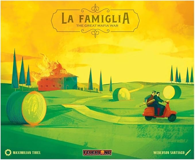 Capstone Games La Famiglia: The Great Mafia War - Capstone Games, 2-vs-2 Team Strategy Board Game, Based in 1980's Sicily, 4 Players, 90-180 Minute Game Play Time, Ages 16+