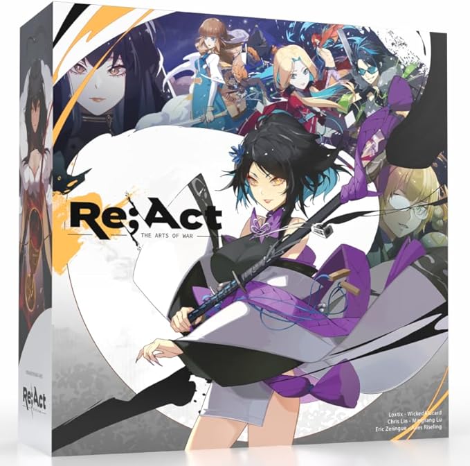 Re;ACT - The Arts of War - 1 vs 1 Anime Board Game, 15-30 Mins Playtime, Original Anime Manga IP Made in USA, Asymmetric Fighting Dueling Competitive Card Game, Play as Artists with Superpowers