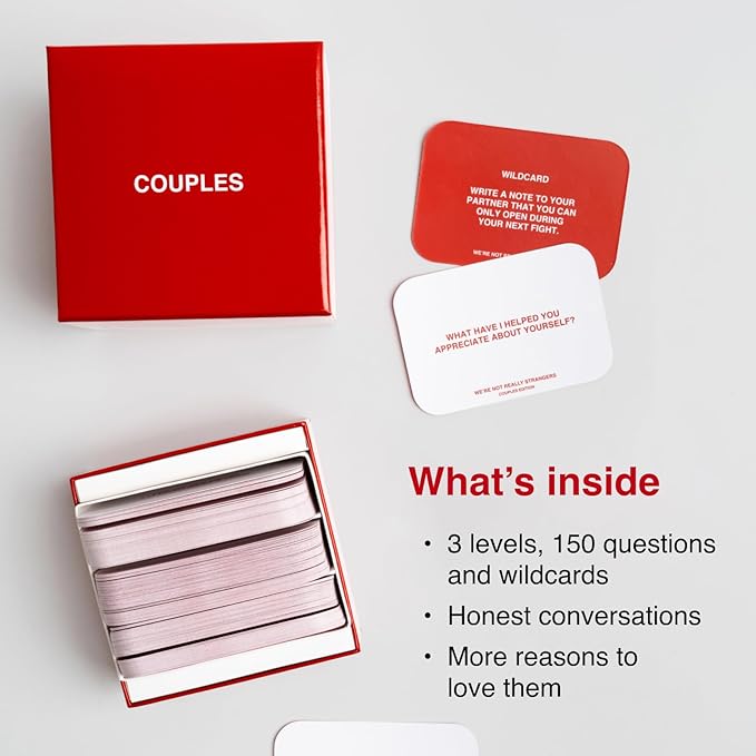 WE'RE NOT REALLY STRANGERS Couples Edition Card Game - 150 Conversation Cards for Couples, Adults, and Teens - 2 Player Bonding Game for Memorable Date Nights, and Game Nights, Ages 15+, 2 Players