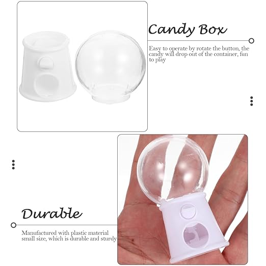 60 Pcs Mini Gumball Machines - Colorful Candy Dispenser for Weddings, Birthdays, and Party Favors, Creative Cake Decor