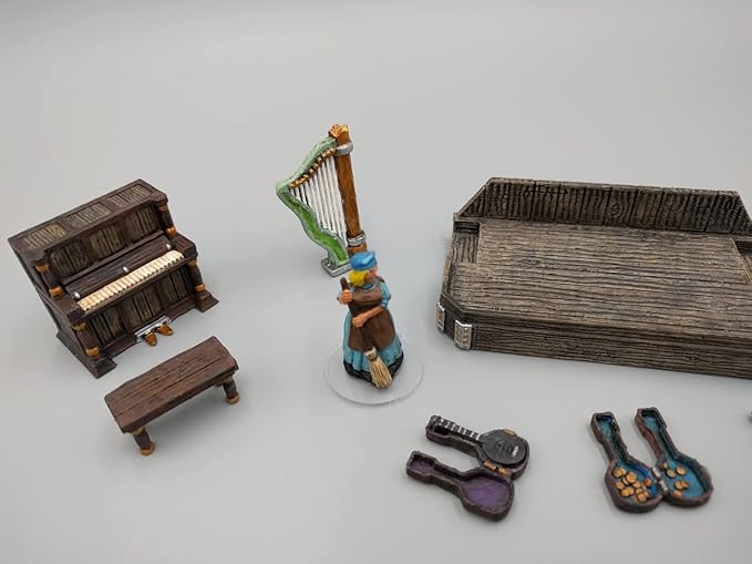 3DEGOS Music and Sound Furniture DND Terrain for Dungeons and Dragons, D&D, Pathfinder, Warhammer 40k, Miniatures, Age of Sigmar, Tabletop, D and D, Dungeons and Dragons Gifts