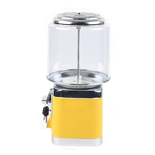 Gumball Machine, Candy Vending Machine, PC Round Gumball Dispenser, Bubble Gum Machine for Game Stores, 25 Cents Coin Operated Gumball Bank for Toy Capsules Bouncy Balls Candy