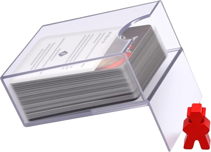 Clear Acrylic Card Storage Case (6pcs) – Durable and Stackable Card Organizer for Board Games, Trading Cards, and Playing Cards