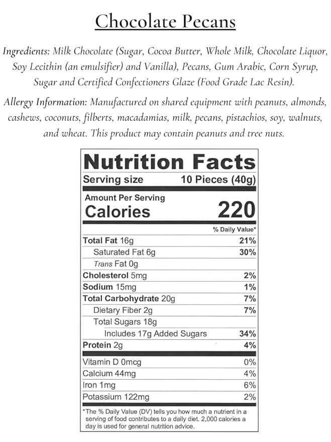 Heaton Pecans Milk Chocolate Covered Pecan Halves, Candied Pecans, Gourmet Snack, Christmas, Holiday Nuts Gift, Teacher Gifts, Birthday and More, Food Gifts, 1 lb Bag