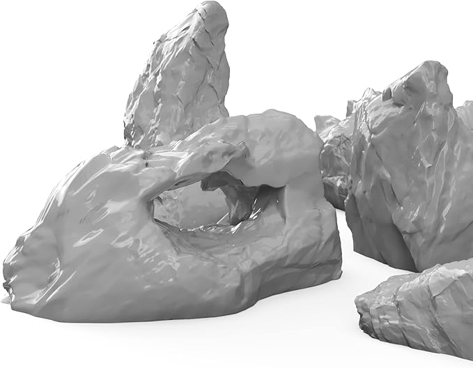 3DEGOS Stone Boulder Rock Set DND Terrain 28mm for Dungeons and Dragons, D&D, Pathfinder, Warhammer 40k, RPG, Miniatures, Age of Sigmar, Tabletop, D and D, Dungeons and Dragons Gifts