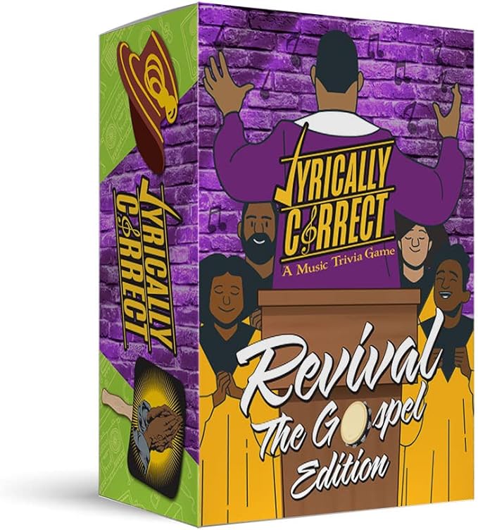The Revival Gospel Music Trivia Card Game for Friends, Fun Party Game for Adults, Family Game Night, Gospel Music Trivia, and Finish The Lyrics Challenge