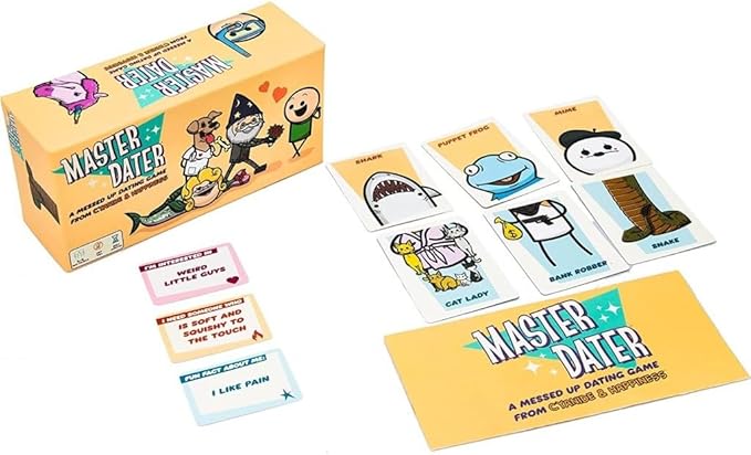 Master Dater by Cyanide & Happiness - a Mixed up Dating Party Game for 3-8 Players, Card Game for Parties