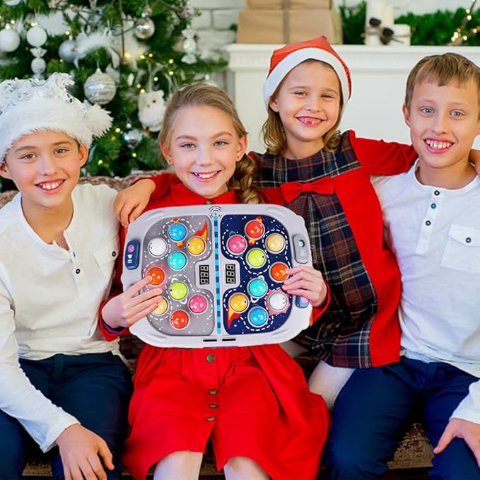 Hammer Mole Game for Toddler, Toys for 3-12 Year Old Boys and Girls, Kids Whacking Mole Game,Gifts for 3 4 5 6+ Year Old Boys, Interactive Educational Toy with Sound and Light, PK Mode with 2 Hammers