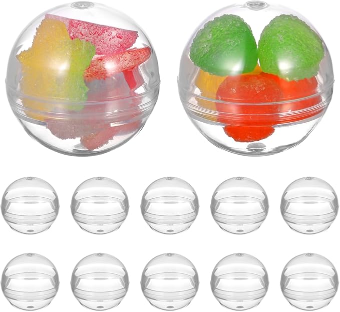 BESPORTBLE 100 Pcs Vending Machine Capsules, Gumball Capsule Small Empty Round Plastic Gumball Machine Containers for Prizes Party Favors (1 Inch)