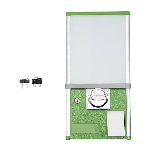 Vending Machine, 20.87Inch Height Candy Gumball Machine with Load Capacity Gumball Bank, Metal Candy Vending Machine for 1.77-1.97Inch Gadget,Portable Candy Dispenser Machine for Retail Shop (Green)