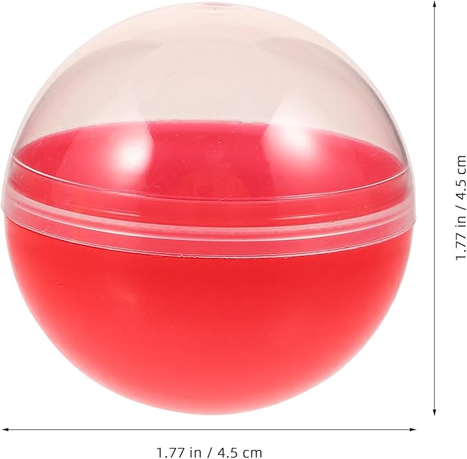 Yardwe 60Pcs Gumball Vending Machine Capsules, Empty Clear Colored Round Capsules Plastic Containers for Prizes Party Favors (1.8 Inch, Random Colors)