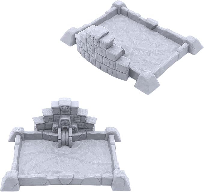 Forgotten Temple Expansion Set - DND Terrain Compatible with Dungeons and Dragons, 28mm Miniature Wargaming, Tabletop RPGs, Wargame Scenery