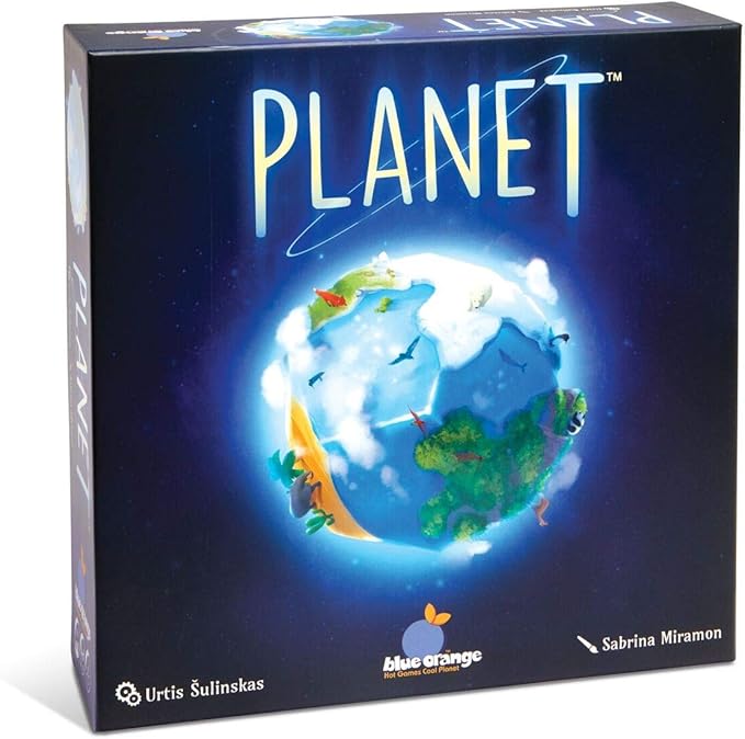 Blue Orange Games Planet Board Game - Award Winning Kids, Family or Adult Strategy 3D Board Game for 2 to 4 Players. Recommended for Ages 8 & Up. & Sushi Go! - The Pick and Pass Card Game