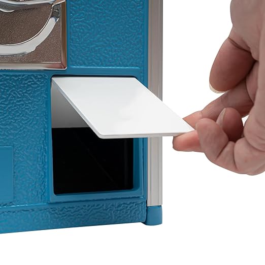 Vending Machine, 20.87Inch Height Candy Gumball Machine with Load Capacity Gumball Bank, Metal Candy Vending Machine for 1.77-1.97Inch Gadget,Portable Candy Dispenser Machine for Retail Shop (Blue)