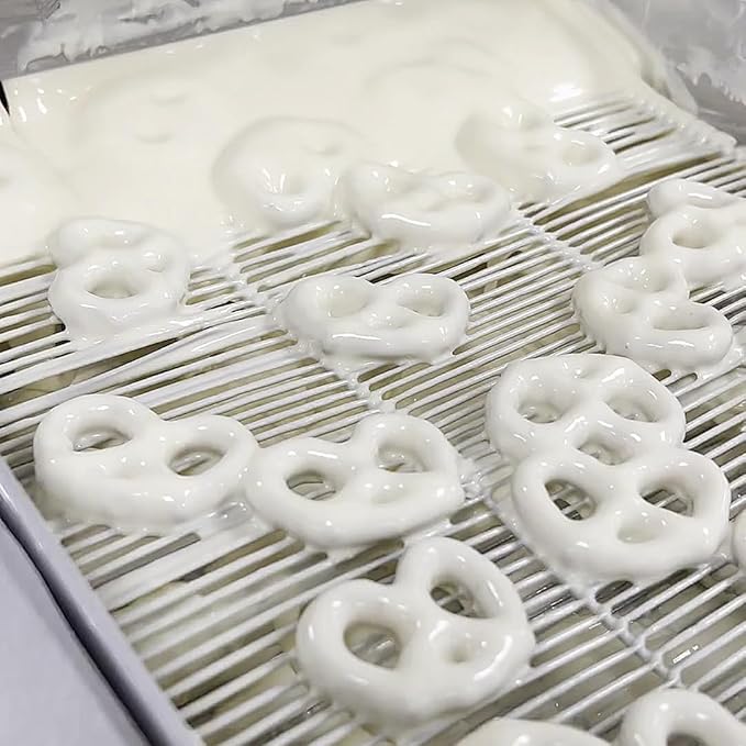 Vermont Nut Free Chocolates Covered Mini Twist Pretzels (White Chocolate) 7 Ounces, Nut-Free, Egg-Free, Kosher
