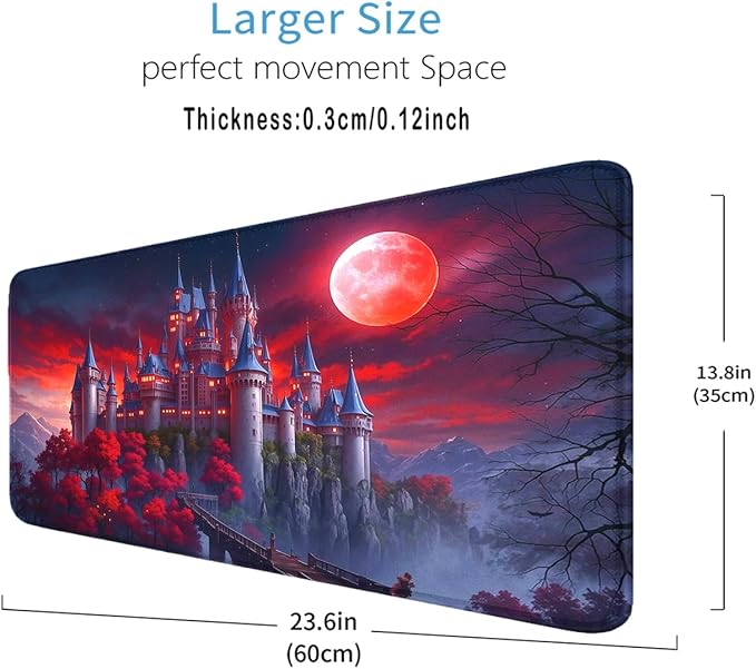 MTG Playmat- Stitched Edges Forest TCG Playmat-Non-Slip Landscape Play Mat Smooth Surface Rubber Base Board Game Mousepad 24x14 inches for Trading Card Game Playing with Storage Bags