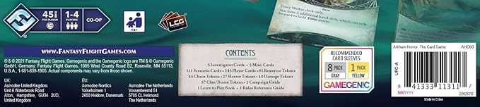 Fantasy Flight Games Arkham Horror The Card Game Revised Core Set | Horror / Mystery / Cooperative Games for Adults and Teens Ages 14+ | 1-4 Players | Avg. Playtime 1-2 Hours | Made