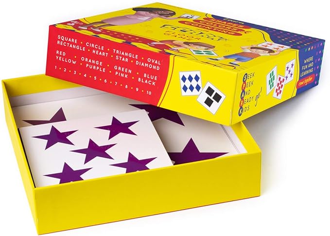 SPARK INNOVATIONS Shapes, Colors, Counting Floor Game, Large Flash Cards and Kids Game, Educational Learning Materials for Children, Matching Cards Toddler Games