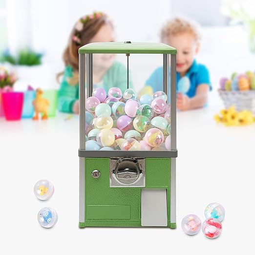 Vending Machine, 20.87Inch Height Candy Gumball Machine with Load Capacity Gumball Bank, Metal Candy Vending Machine for 1.77-1.97Inch Gadget,Portable Candy Dispenser Machine for Retail Shop (Green)