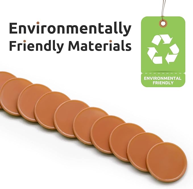 Set of 100 Opaque Plastic Learning Counters Mini Poker Chips Game Tokens with Storage Box (Chocolate, 1.26 Inch)