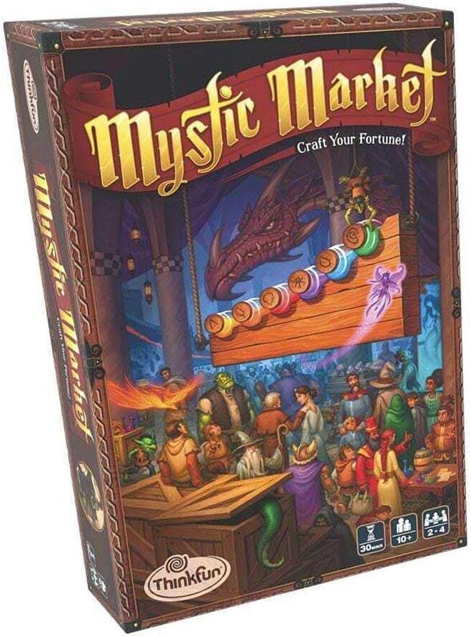 ThinkFun Mystic Market Strategy Card Game For 2-4 Players Ages 10 and Up – An Exciting Fast Paced Game Perfect for Both Families and Gamers, Multi