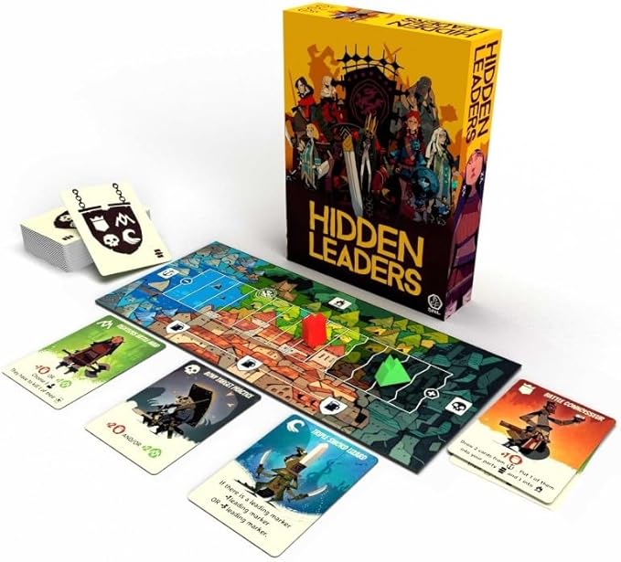 Hidden Leaders Board Game - Deduction and Strategy Game, Fantasy Game for Kids and Adults, Ages 10+, 2-6 Players, 20-40 Minute Playtime, Made by