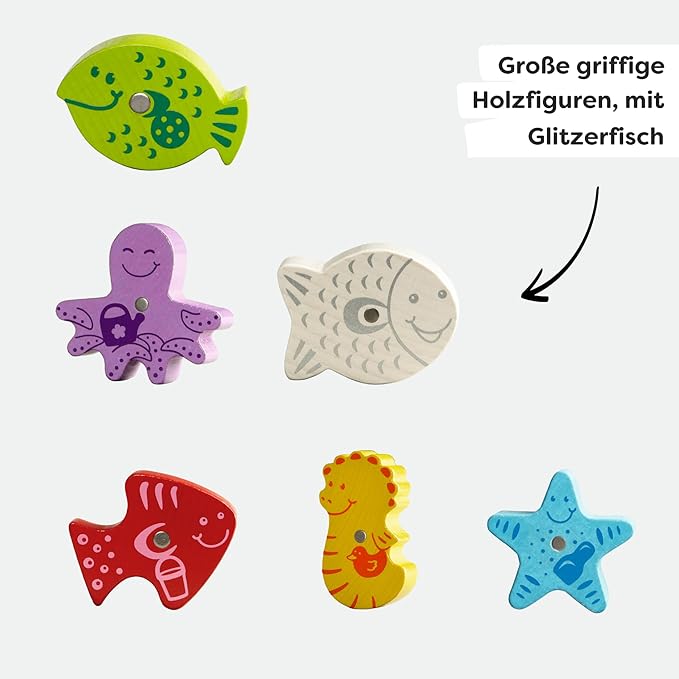 HABA Magnetic Fishing Game - Here Fishy Fishy, My Very First Games Learning Toys & Preschool Toys for Ages 2 and Up, German Box