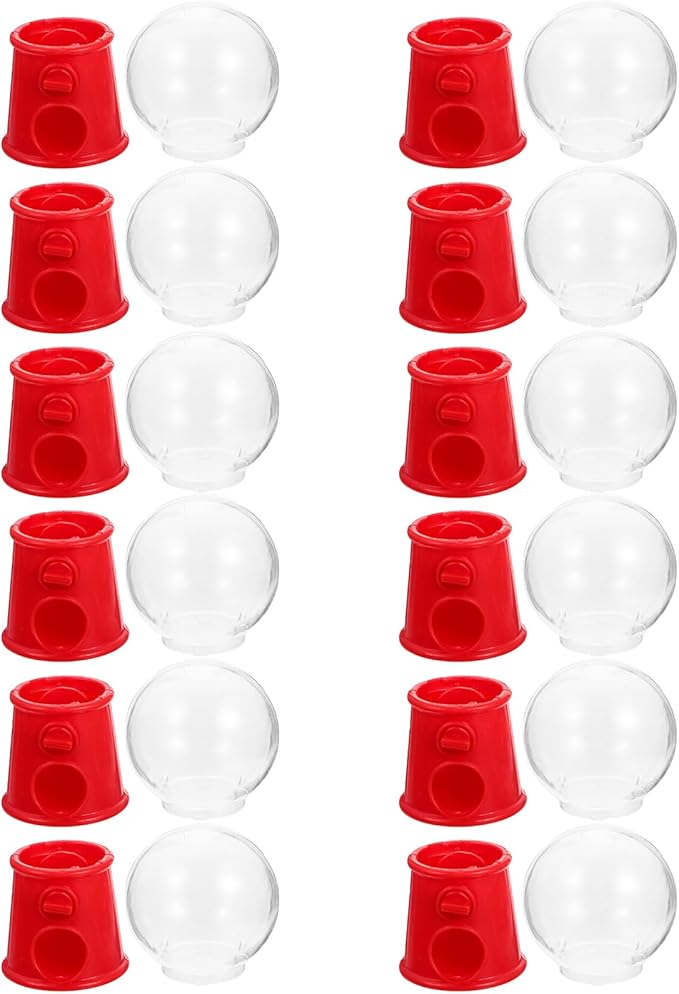 Amosfun 48pcs Mini Gumball Machines Christmas Party Supply Charming Candy Dispenser Creative Wedding Decorations