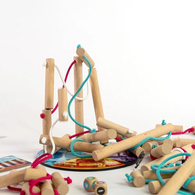 Nekojima - Build The Power Grid but Don't Knock it Down! | Family Game for Kids and Adults for Ages 8 and up | Stacking and Weaving Dexterity Game | 1 to 5+ Players | 15 Minutes