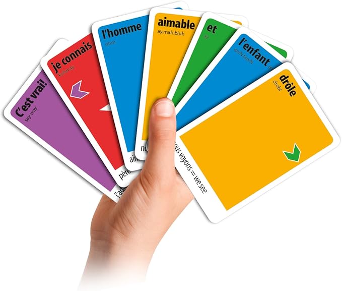 Learn French Board & Card Game Race to Paris | Fun for Family Kids Adults School | Play & Talk French Language | 4 Decks, Speak 100's of Words & Vocabulary in a Flash | Boardgame, 1–4 Players