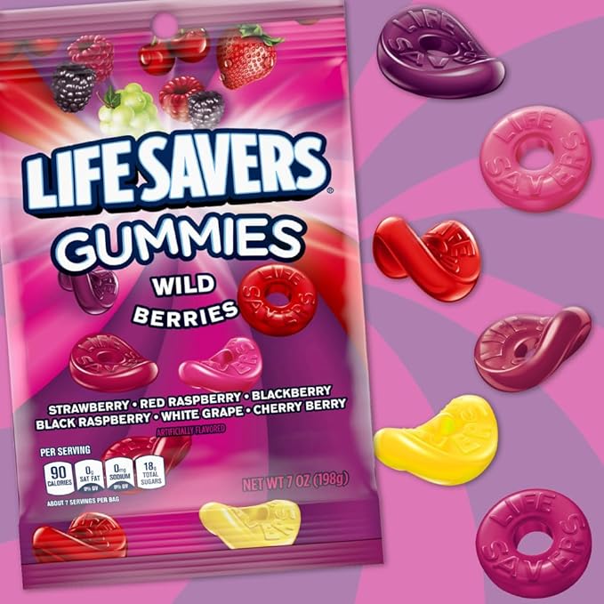 LIFE SAVERS Wild Berry Gummy Candy Variety Pack, Assorted Candy Variety Pack, Bulk, 7 oz (12 Bags of Gummies)