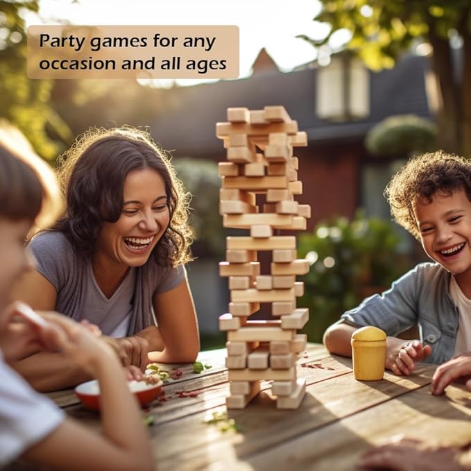 1step2dream Spanish Stacking Tower Game | Bilingual Block Game for Kids Adults | Perfect for Family, Classroom | 54 Hilarious Commands | Ideal Learning Board Game Gift