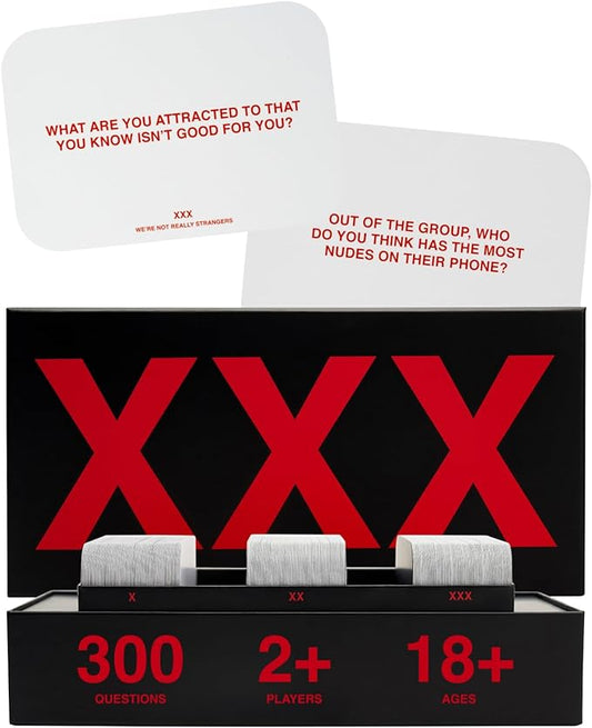 WE'RE NOT REALLY STRANGERS Adult Edition Card Game for Adults & Friends - 300 Conversation Cards for Memorable Game Nights, Parties, & Bachelorette Parties, 18+, 2-6 Players