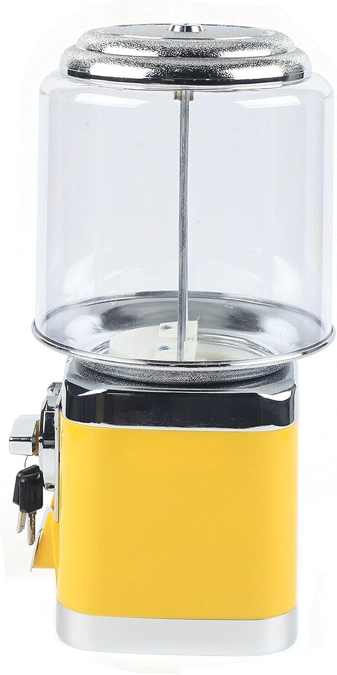 PanDair Gumball Vending Machine Child Toy Candy Machine, Capsules, Bouncy Balls Dispensers US Stock (Yellow)